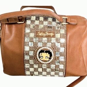 Betty Boop Brown Leather Bag